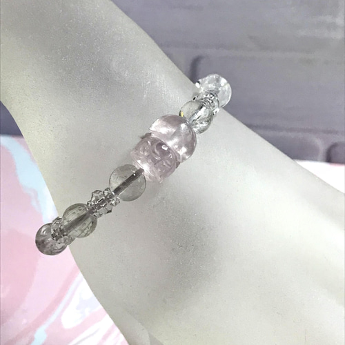 ローズクォーツ✨貔貅(ヒキュウ)✨御守りブレス♡ ブレスレット 天然石