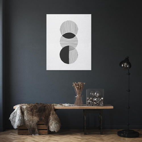 キャンバスパネル_モノトーン キャンバスアート 3枚セット 抽象画300