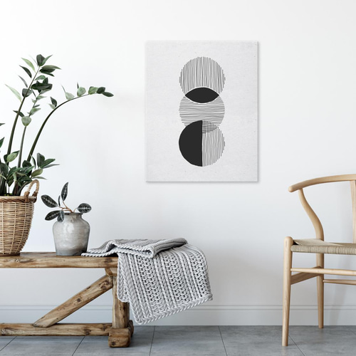 キャンバスパネル_モノトーン キャンバスアート 3枚セット 抽象画300