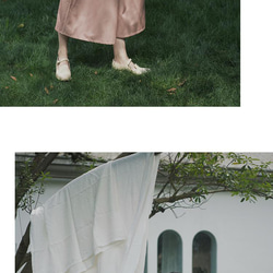 櫻花粉色 少女碎花撞色高腰復古洋裝 燈籠袖拼接優雅復古連身裙 第11張的照片