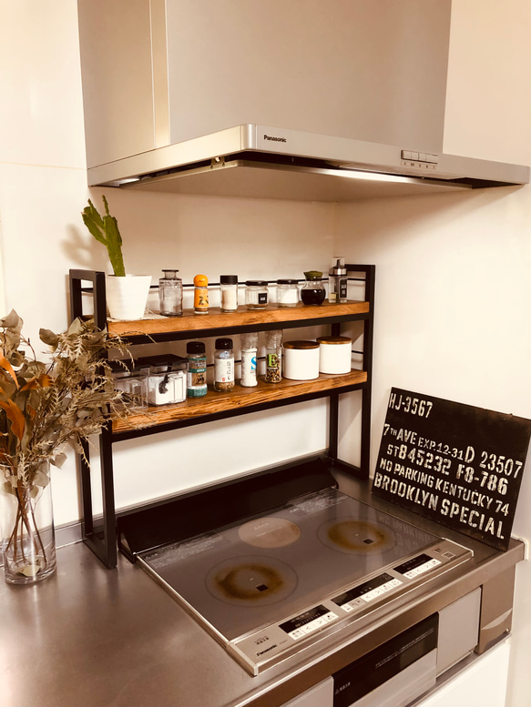 アイアンスパイスラック　ハンドメイド アイアンスパイスラック キッチンラック ハンドメイド その他調味料