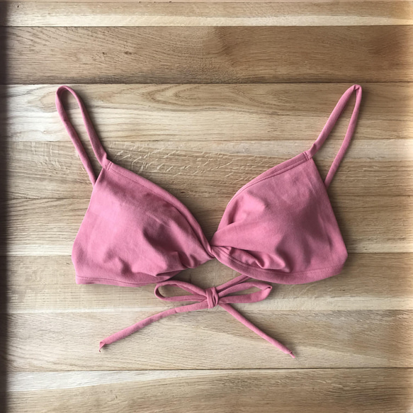 【茜】草木染めブラ　オーガニックコットン　femcare　しめつけない　綿　ブラ 人気・おすすめ｜省スペース設計・旅行向けにおすすめ お得商品 プライバシー配送 翌日お届け対応