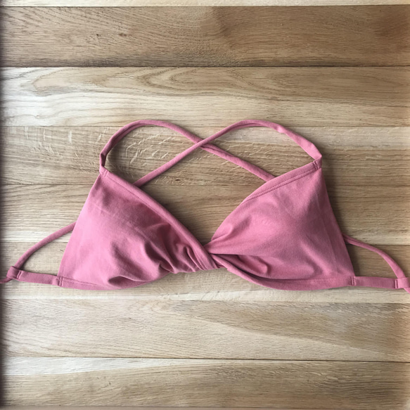 【茜】草木染めブラ　オーガニックコットン　femcare　しめつけない　綿　ブラ 人気・おすすめ｜省スペース設計・旅行向けにおすすめ お得商品 プライバシー配送 翌日お届け対応