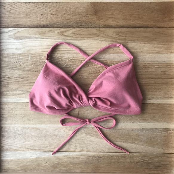 【茜】草木染めブラ　オーガニックコットン　femcare　しめつけない　綿　ブラ 人気・おすすめ｜省スペース設計・旅行向けにおすすめ お得商品 プライバシー配送 翌日お届け対応