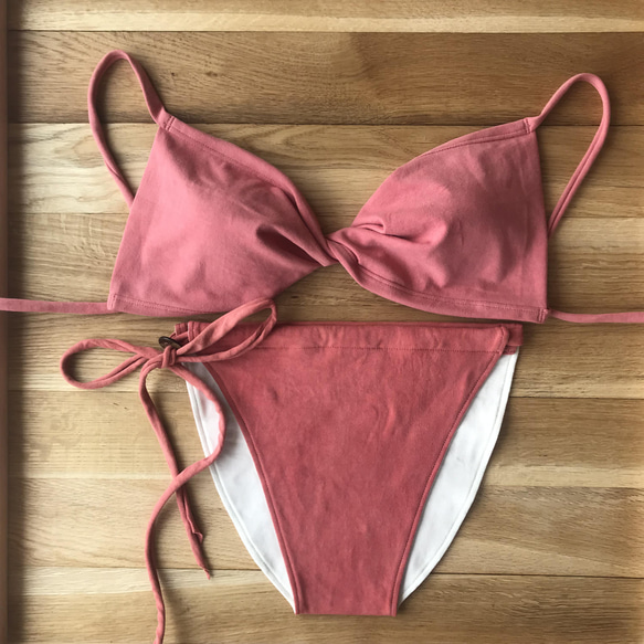 【茜】草木染めブラ　オーガニックコットン　femcare　しめつけない　綿　ブラ 人気・おすすめ｜省スペース設計・旅行向けにおすすめ お得商品 プライバシー配送 翌日お届け対応