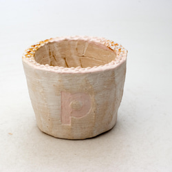 陶器製（2号ポット相当）多肉植物の欲しがる植木鉢 PSc-2827ピンク 1枚目の画像
