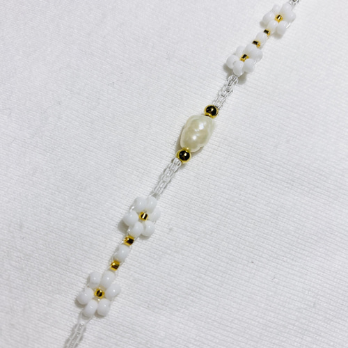 NOJESS 淡水パールネックレス➕ブレスレット NOJESS 淡水パールネックレス➕ブレスレット シルバーパール