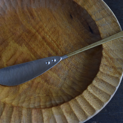 銅・真鍮のバターナイフ　(リベットタイプ) ※受注品 2枚目の画像