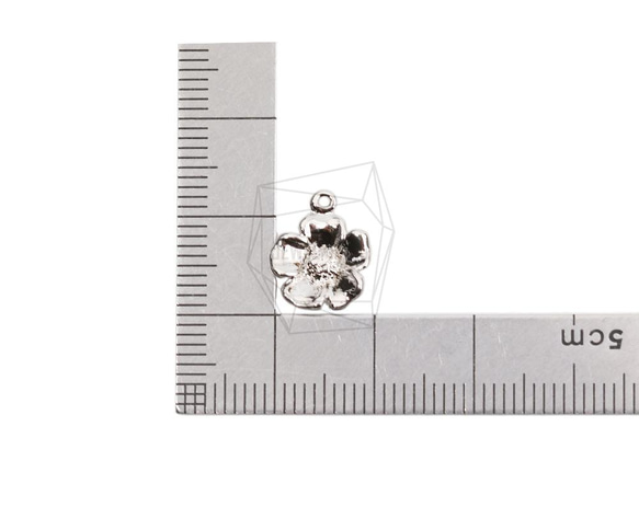 PDT-2547-R【4個入り】フラワーペンダント,Flower Pendant 5枚目の画像