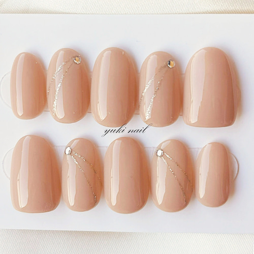 シンプル流線ネイル ネイルチップ（つけ爪） yuki-nail 通販 1360453