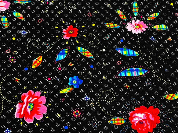 Odile Bailloeul 110cm x 50cm Flower Confetti/Black 2枚目の画像