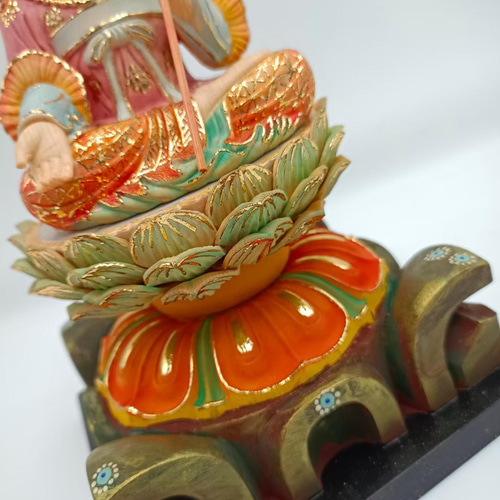 摩利支天 彩繪 稀少珍品 精密彫刻 木彫仏像 供養品 木彫り 仏像 職人