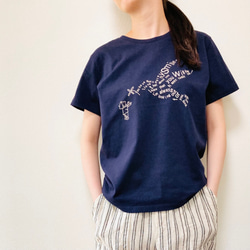 【SALE】Tシャツ「bird」ネイビー・残りメンズSサイズ１点限り 4枚目の画像