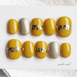 5色のカラフルネイル ネイルチップ（つけ爪） yuki-nail 通販 9111165