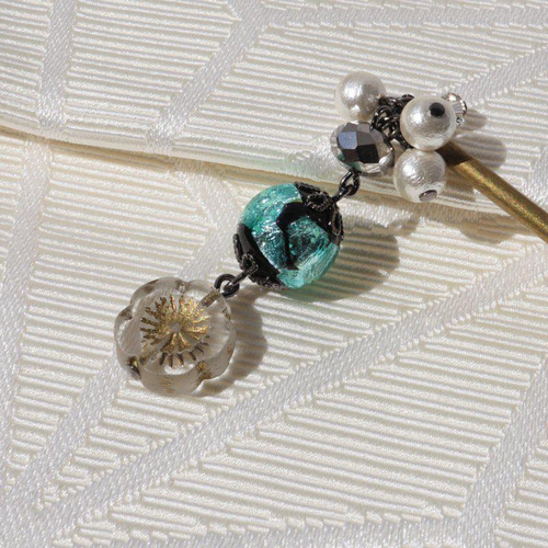 パール×スワロフスキー×チェコビーズのチャーム パール×スワロフスキー×チェコビーズのチャーム ヴィンテージ