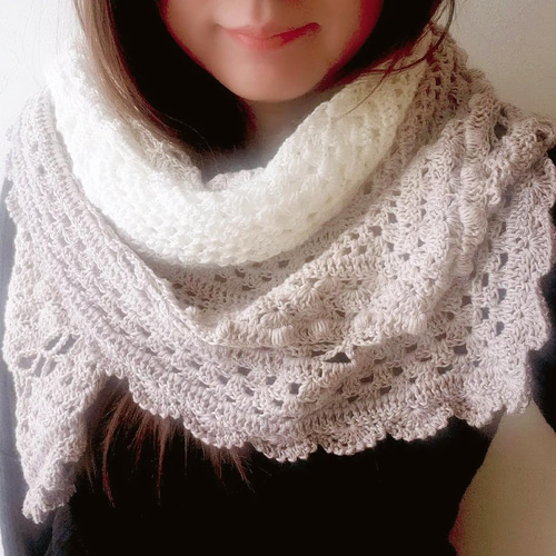 抗菌・抗ウイルス加工】 cotton100%糸 グラデーションショール