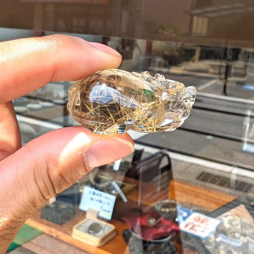 金のオーラがすごい】ゴールド タイチンルチル クォーツ 龍亀 金のオーラがすごい】ゴールド タイチンルチル クォーツ 龍亀
