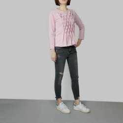 粉色立體菱格 T-Shirt 第2張的照片