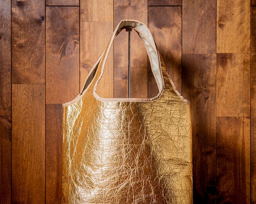 creema限定SALE】a.ecoバッグ メタリックゴールド トートバッグ a.eco