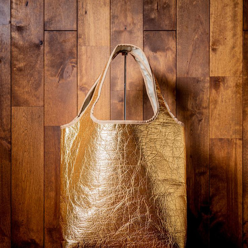 creema限定SALE】a.ecoバッグ メタリックゴールド トートバッグ a.eco