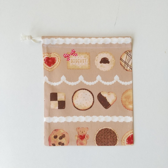 40×60 クッキー柄 ランチョンマット 巾着袋 セット 給食 スイーツ 女の子 お菓子 3枚目の画像