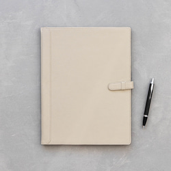展示用】レザーノートカバー A4 本革手帳カバー / NC3 アイボリー
