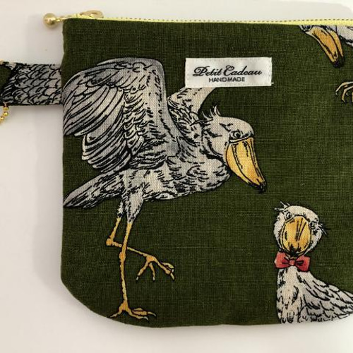 専用です(*^^*)ハシビロコウ　マチありポーチ　ハンドメイド 専用です(*^^*)ハシビロコウ マチありポーチ ハンドメイド