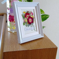 ひまわりと小花たちが 可愛い 押し花額 その他インテリア雑貨 真