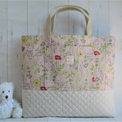 45×35「外ポケット付き」大きめレッスンバッグ おしゃれ 可愛い  