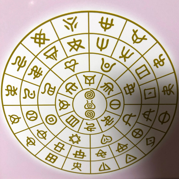 ヲシテ（ホツマ）文字　ひふみ祝詞とフトマニ図　簡易フレーム入り　NO853 6枚目の画像