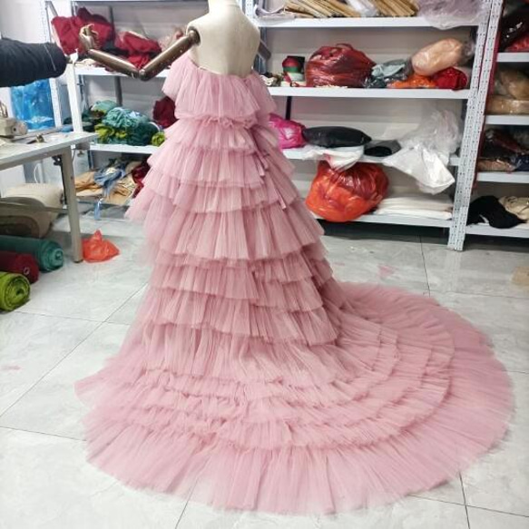 ピンクチュールティアードワンピース | DRESS | OBLI