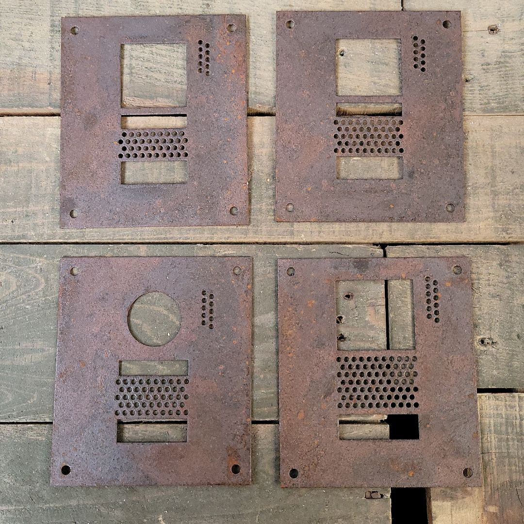 インターフォンカバー　インターホンカバー　インターフォン　インターホン　エイジング　錆び　無骨　インダストリアル