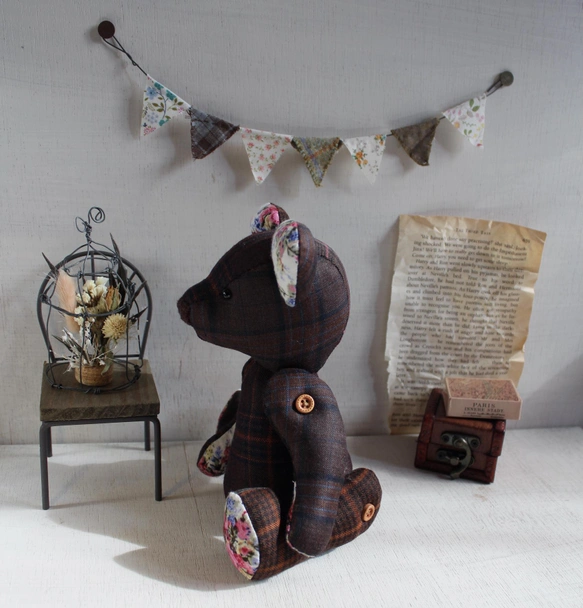 オレンジブラウンのテディベア　ペコ/ Teddy beat Peco