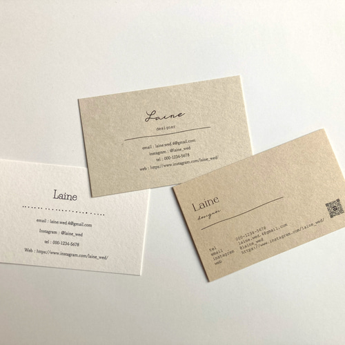 7種のデザイン◇ショップカード / アクセサリー台紙 / 名刺