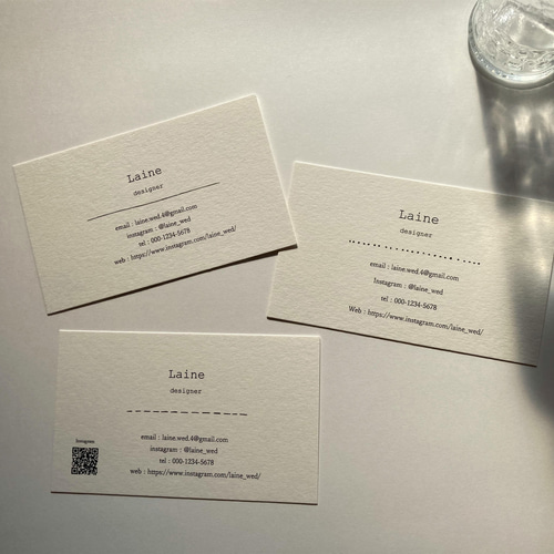 7種のデザイン◇ショップカード / アクセサリー台紙 / 名刺