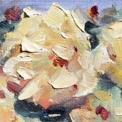 「時を楽しむ rose-p05」ミニ油絵原画　額付き・特典付き 6枚目の画像