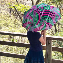 アフリカ布　日傘　派手可愛い　ハンドメイド アフリカ布 日傘 派手可愛い ハンドメイド - メルカリ