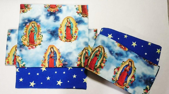 コラージュ二部式帯 「メキシコ聖母像」 和装小物（帯・半襟） momoann  