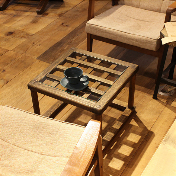 こたつやぐら テーブル ガラステーブル 堀りこたつ 和家具 古材 コーヒーテーブル アンティーク 家具 和風 レトロ 8枚目の画像