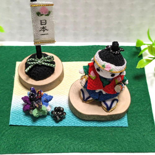 ちりめん細工の桃太郎 ✾ 五月人形✾ 初節句のお祝いにも！ 即納でき