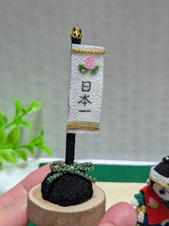 ちりめん細工の桃太郎 ✾ 五月人形✾ 　初節句のお祝いにも！ 　 即納できます！ 10枚目の画像