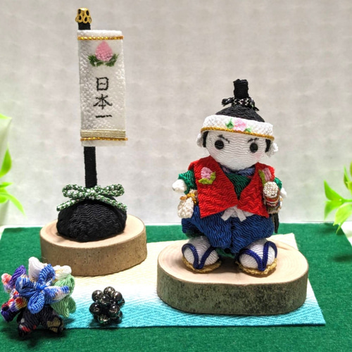 蓮 花托の梅飾り、ちりめん細工 | iichi 日々の暮らしを心地よく
