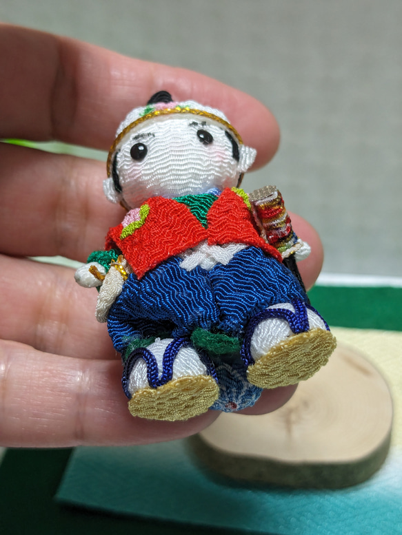 ちりめん細工の桃太郎 ✾ 五月人形✾ 　初節句のお祝いにも！ 　 即納できます！ 9枚目の画像