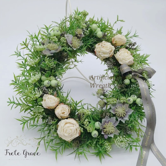 未使用☆春色リース☆グリーン☆C