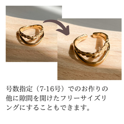 【 Maile Double Ring/マイレ2連リング】Silver925 + ロジウムコーティング 11枚目の画像