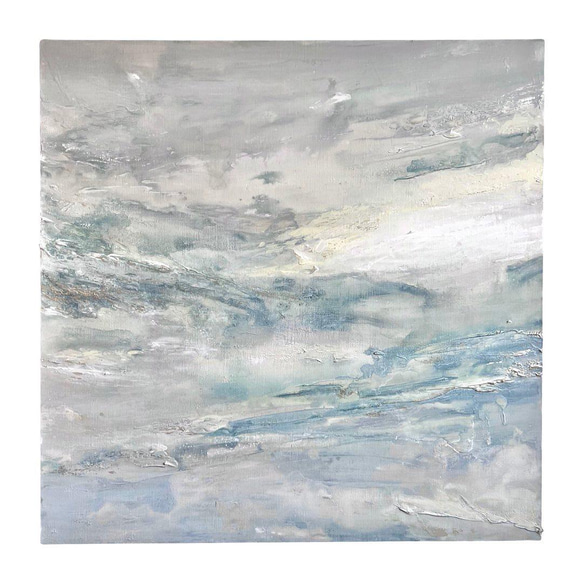 ASAGIRI - グレー 白 金 ゴールド 絵画 インテリア アート 絵画 現代