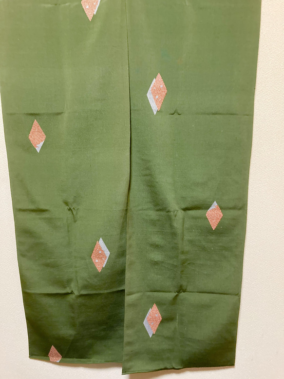 着物生地で作った暖簾　ロング丈 5枚目の画像