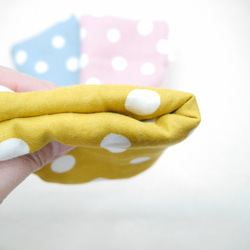 ふわもこハンカチ｜フレンチドット-French Dots-｜L・20×20cm｜ガーゼハンカチ｜ハンドタオル｜ギフト 5枚目の画像