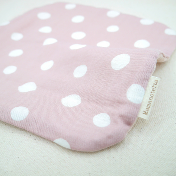 ふわもこハンカチ｜フレンチドット-French Dots-｜L・20×20cm｜ガーゼハンカチ｜ハンドタオル｜ギフト 6枚目の画像