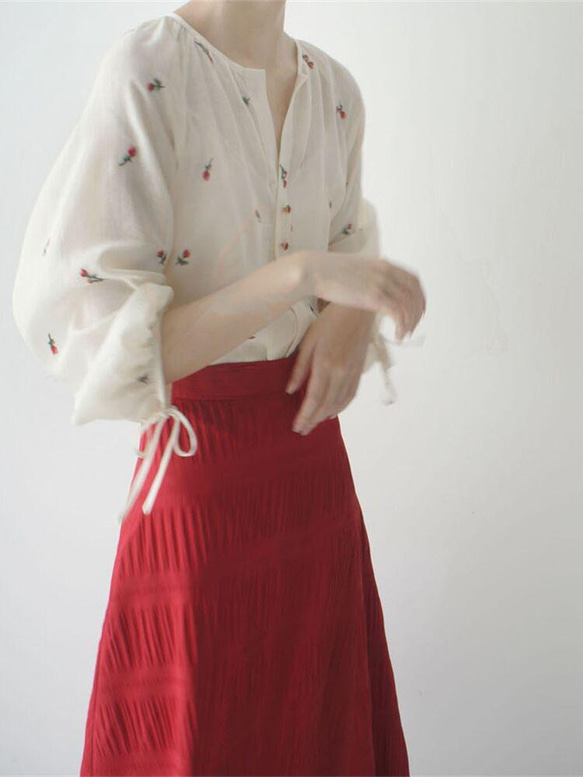 春の福袋  母の日ャツ カジュアル シャツ ストライプ シャツ レディース 白い シャツ 韓国 ブラウス ブラウス オフ 7枚目の画像